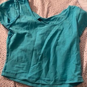 Teal crop top